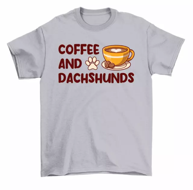 Coffee And Dachshunds Dog T-Shirt Men Women