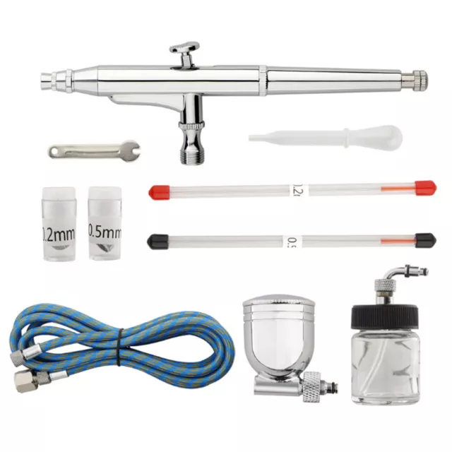 Airbrush Kit Spray Gun Dual Action Air Brush Tattoo Paint Art Tools