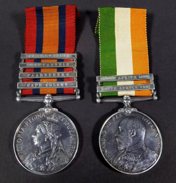 Gb  1899-1902 Boer War - Qsa & Ksa - Queens & Kings South Africa Medal Pair