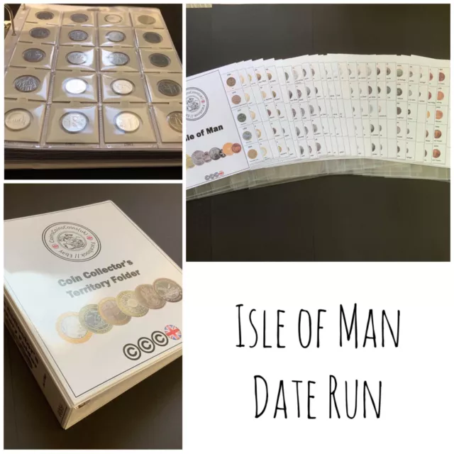 Isle of Man Date Run Coin Collector's Folder Covering 1p-£2