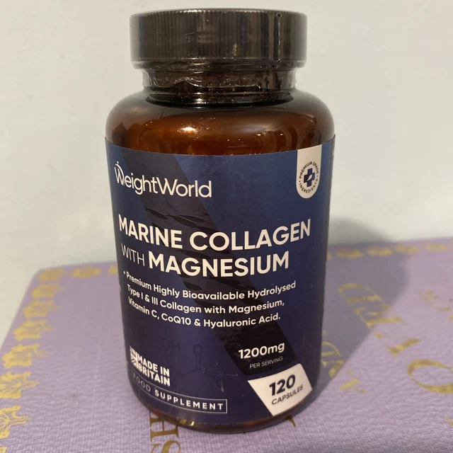 MARINE COLLAGEN WITH Magnesium Supplement 1200mg 120 Capsules With Zinc marine-collagen-with-magnesium-supplement-1200mg-120-capsules-with-zinc