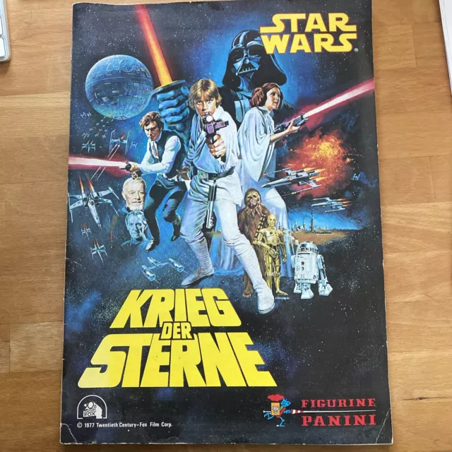 Star Wars, Krieg der Sterne, Panini, 1977, Album Sammelalbum, Top, 1Aufkl. fehlt