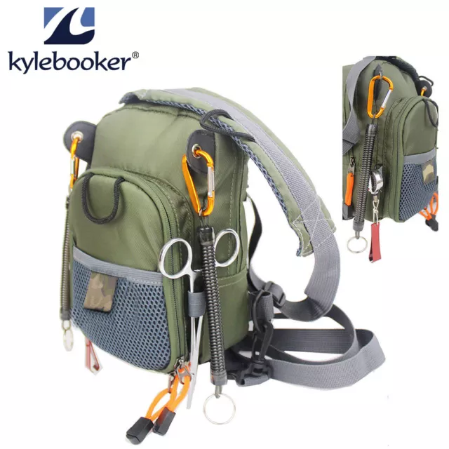 Fly Fishing Chest Pack Bag Outdoor Fishing Waist Pack & Nipper & Forceps Combo