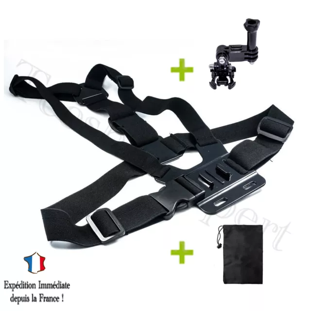 ARNÉS de PECHO Accesorios Adaptador para GOPRO HERO 1 2 3 3+ 4 Cámara