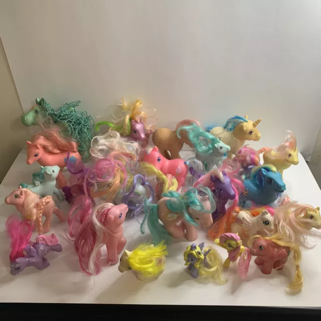 My Little Pony Lot Of 26 Vintage Ponies from 1982-2000’s RARE