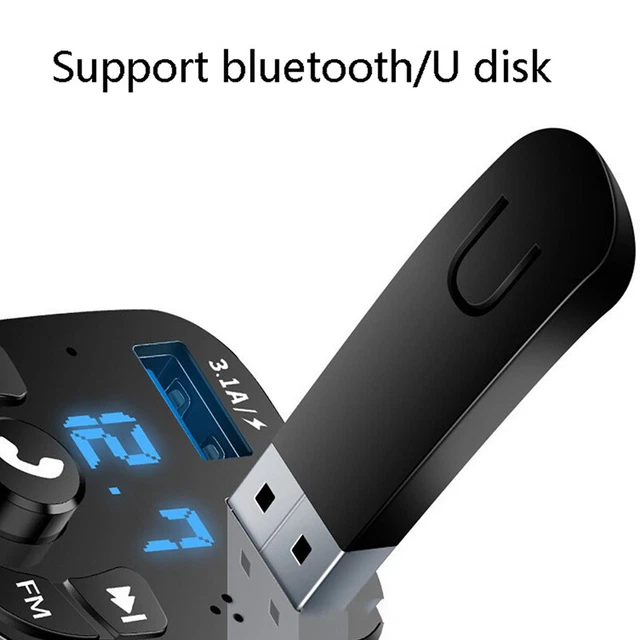 Car MP3 Player Dual USB Fast Charger FM Bluetooth Receiver Dual USB Car ChargeEN