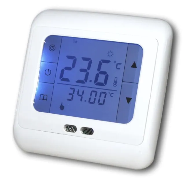 Thermostat Numérique Ecran Tactile Ambiant Chauffage par le Sol #799 LCD Bleu