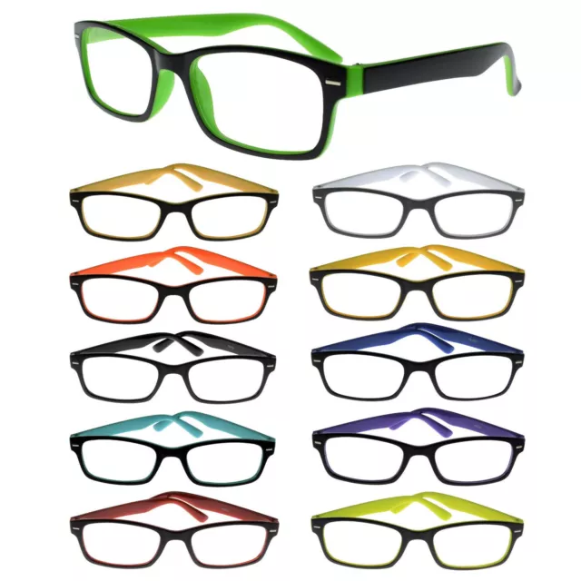 3x Modische Lesebrille Damen/Herren verschiedene Farben Dioptrien wählbar Brille