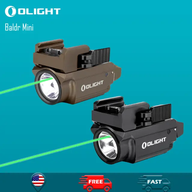 OLIGHT Baldr Mini Green Laser Rail Mounted Weapon Pistol Tactical Light
