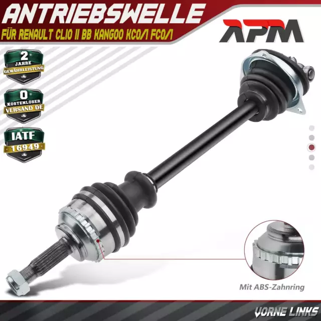 Antriebswelle Vorne Links für Renault Clio II BB Kangoo KC0/1 + Express FC0/1