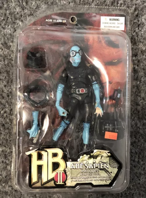 Hellboy II 2 Abe Sapien 7" Action Figure 2008 Mezco BPRD Scanner Golden Army