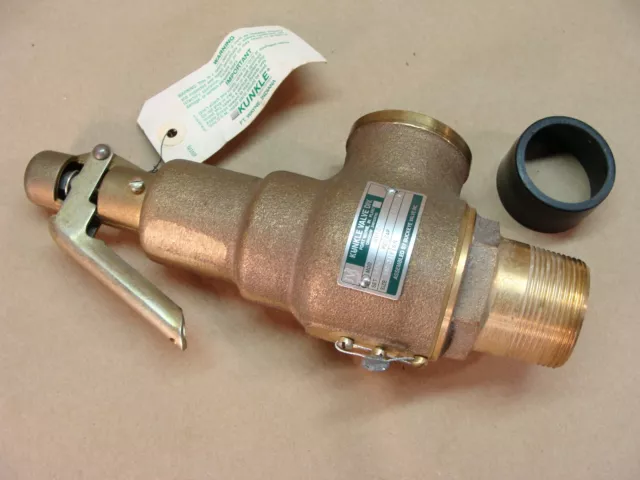 NEW Buckeye KUNKLE brass pressure relief safety valve 1 1/2" NPT 6010-GG01 110