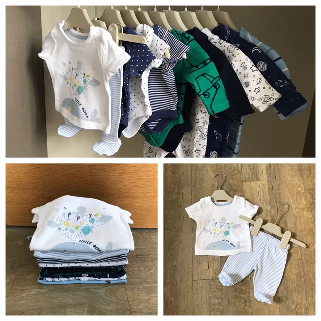 Pacchetto vestiti per bambini piccoli/precoci/prematuri ottime condizioni.