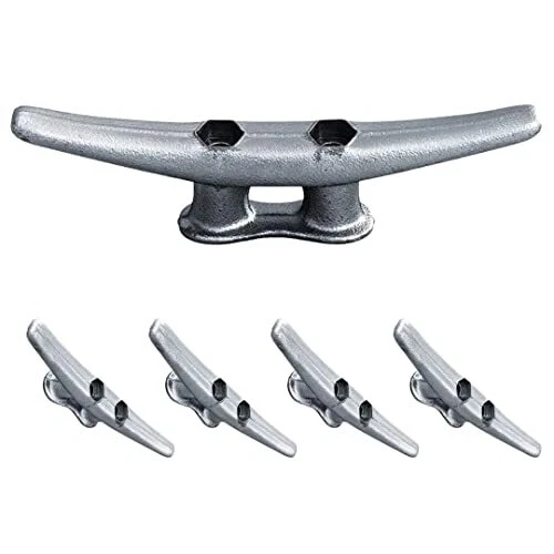 6" Dock Cleats | Weatherproof Galvanized Cast Iron 6 Inch Boat Cleat Tie Downs