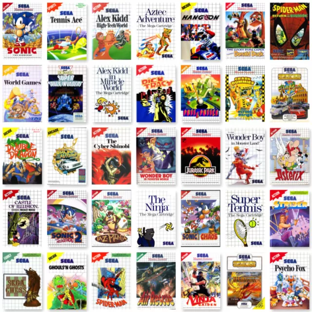SEGA Master System Spiele-Wahl (in OVP) Jump N Run 🕹 Action 🚨 Strategie 🧩