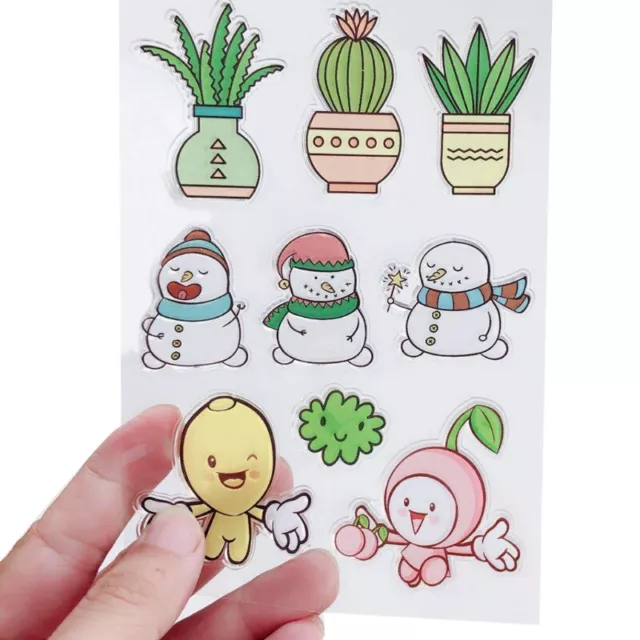 Cartoon Colored Snowman Transparent Silicone Rubber Stamp Metal Die Sheet Cling