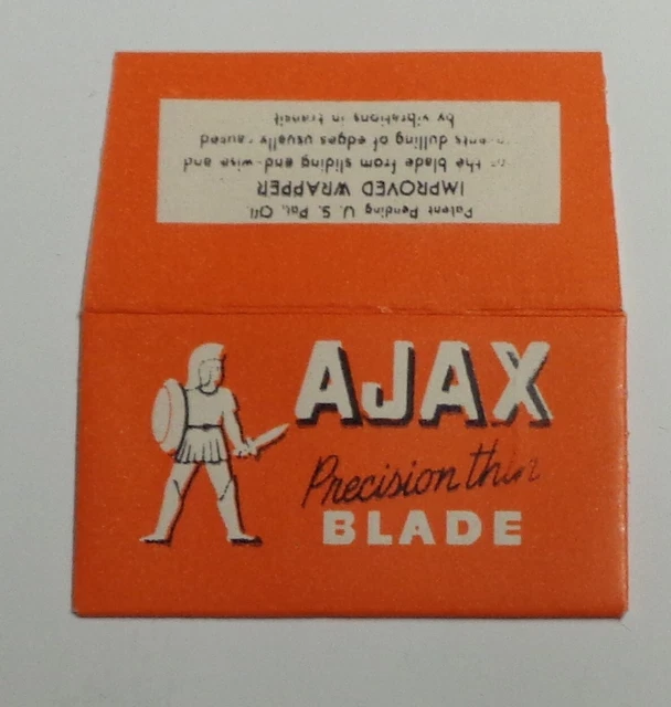 Vintage Razor Blade AJAX PRECISION THIN One Wrapped Blade   RARE
