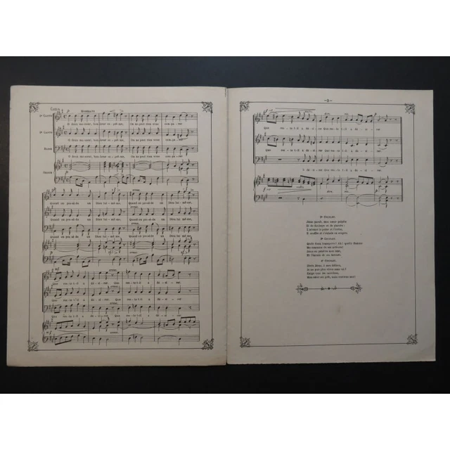 CONTENSOU A. Mon Coeur Soupire op 125 Chant Orgue ou Harmonium 4