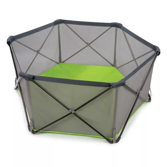 Pop ‘n Play Portable Playard, Green  Lightweight Play Pen for Indoor and Outdoor