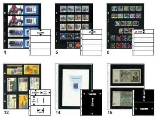 LINDNER MU Multi Collect universal Blätter glaskar oder schwarz viele Varianten