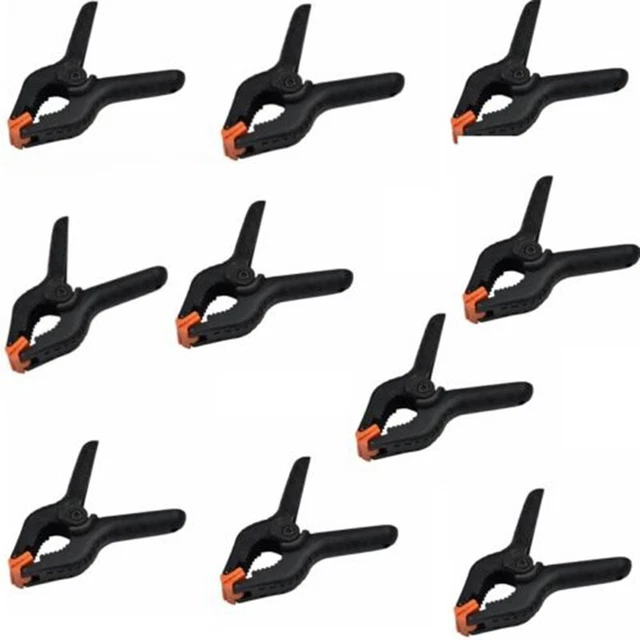Clips Abrazaderas de fondo Accesorio negro 10 piezas Estudio fotográfico Duradero Útil
