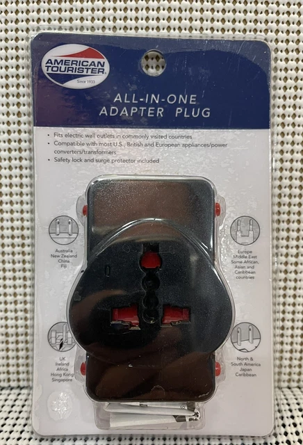 American Tourister All In One Adapter Plug Travel Tester ~ NEW SEALED