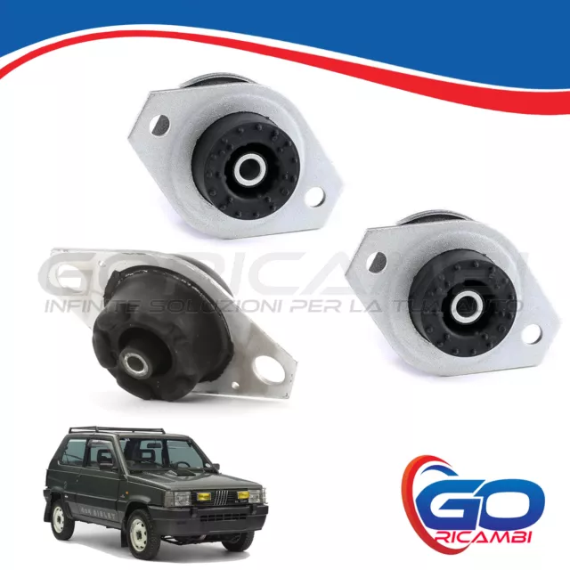 Kit Completo 3 Supporti Sostegni Motore E Cambio Fiat Panda 141 4X2 Motori Act