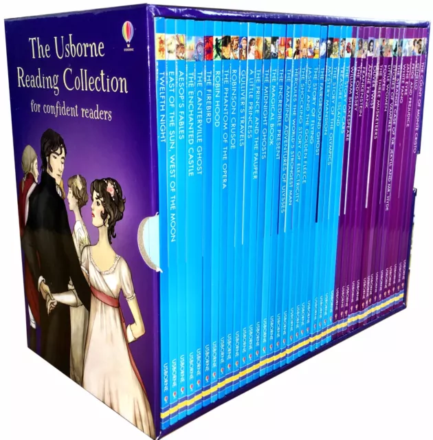 The Usborne Reading Collection 40 Books Box Set Series 2-3 for Confident Readers