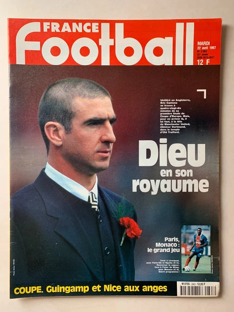FICHE FOOTBALL ONZE MONDIAL 1994 ERIC CANTONA MANCHESTER UNITED KING
