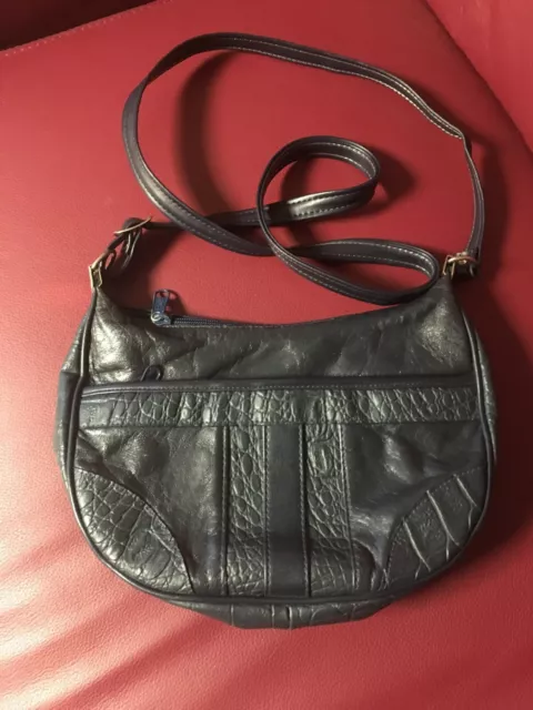 alte kleine Damen Handtasche, dunkelblau