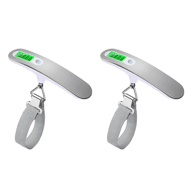 2X LCD Digital Hanging Scale Luggage Suitcase Baggage Weight Scales with Be K9Y6