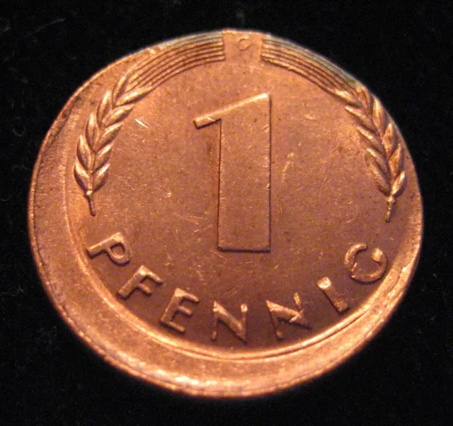 Mds Bundesrepublik Deutschland Brd 1 Pfennig 1966 Fehlprägung, Dezentriert #C