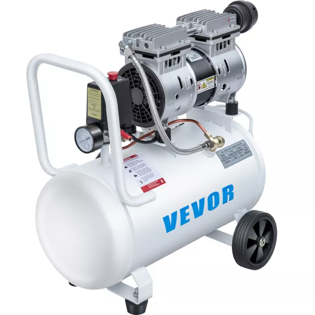 VEVOR 0.75HPOil Free Air Compressor Air Compressor Tank 30L Silent Inflator