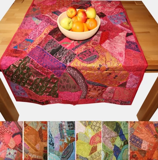 Tischläufer Indien Patchwork Tischdecke Orient Wandbehang Läufer 95cm x 150cm