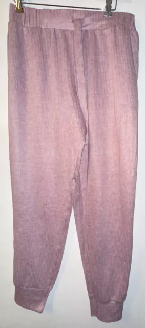 Jockey Ribbed Microfiber Stretch relaxed fit Lounge Pants Pink Size Large NWT