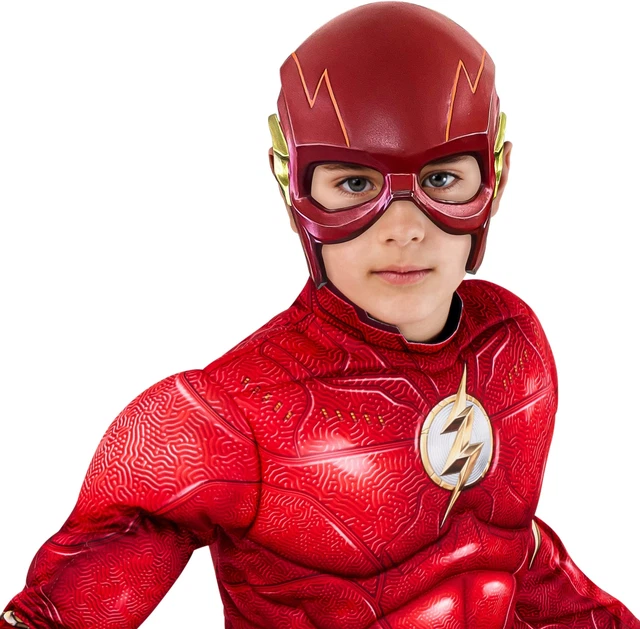 Costume Flash The Movie Deluxe Pour Enfant – Combo Rembourré + Masque Officiel DC Comics