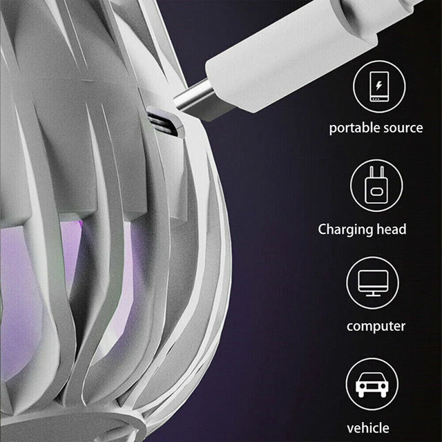 Moskito Killer UV Insektenvernichter Elektrisch LED Lampe Mückenfalle Licht AKKU 8