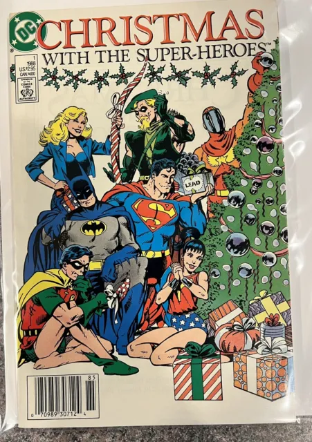 DC Comics Christmas with the Superheroes #1 Superman Batman Vintage