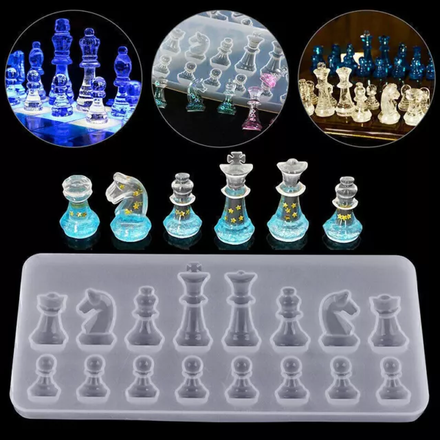 DIY Silicone Resin Chess Mold Jewelry Pendant Making Mould Tool Craft Handmade