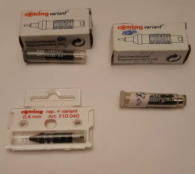 Rotring Rapidograph / Variant Nib Replacement - Various sizes NEW old stock