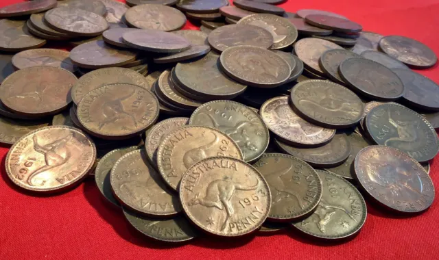 Australian Bulk Penny. Pre Decimal Coins. x20 Pennies. Big Variety Of Years. 2
