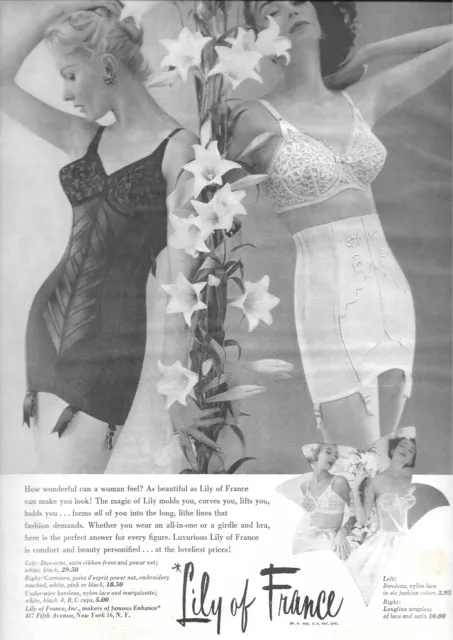 50's Lily of France Lingerie Ad  1956