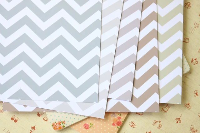 Grasa pastel Chevron mezcla cartulina 250gsm fabricación de tarjetas álbum de recortes diario papel artesanal