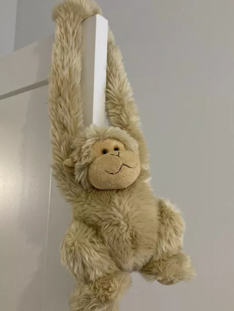Tan Monkey Plush Hook Loop Hug Hanging Long Arms Stuffed Animal Alley Toys R Us 2