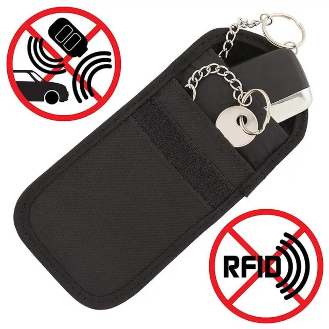 Pochette de blocage sans clé porte-clés bloqueur de signal sac à clés de voiture technologie RFID britannique 2