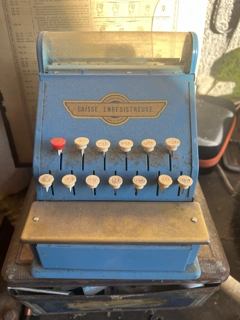 Ancienne Caisse Enregistreuse Jouet Tôle, épicerie, Made In Germany 1930