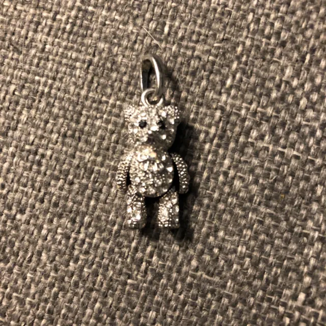 Teddy bear Necklace. Silver Bear Pendant. Jewellery.   Moving Legs And Arms