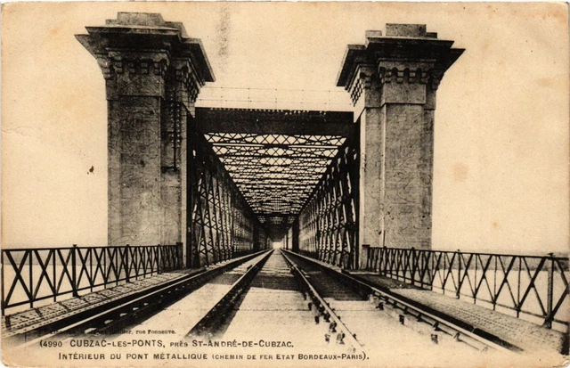 CPA CUBZAC-les-BRIDGES pres St-ANDRÉ-de-CUBZAC - Interior du Pont (655303)