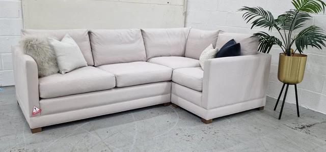 Sofa.com Aissa L Shape corner sofa in Moon Smart cotton RRP £3229