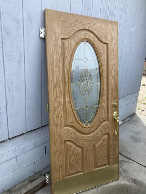 Solid Wooden Door Paired With Gold handles,Good Condition, No Visible Scratches